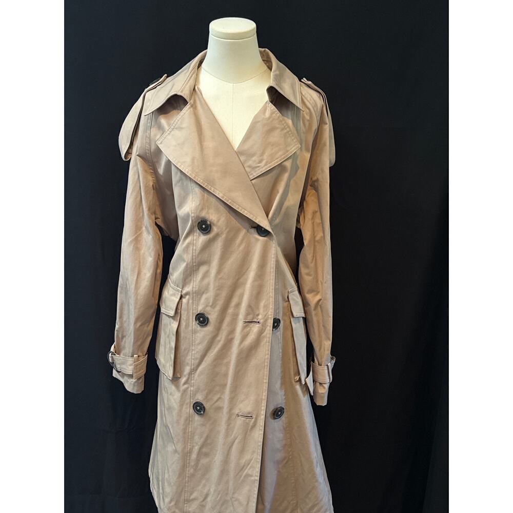 Women’s Vera Wang Beige Long Trench Coat Sz XL